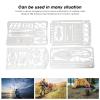 SYH&AQYE 4Pcs Fishing Card Multifunctional Survival Tool, Tiny Survival Card and Hook Sharpene for Cam, Hiking, Fishing, Hunting, Emergency Training view 3