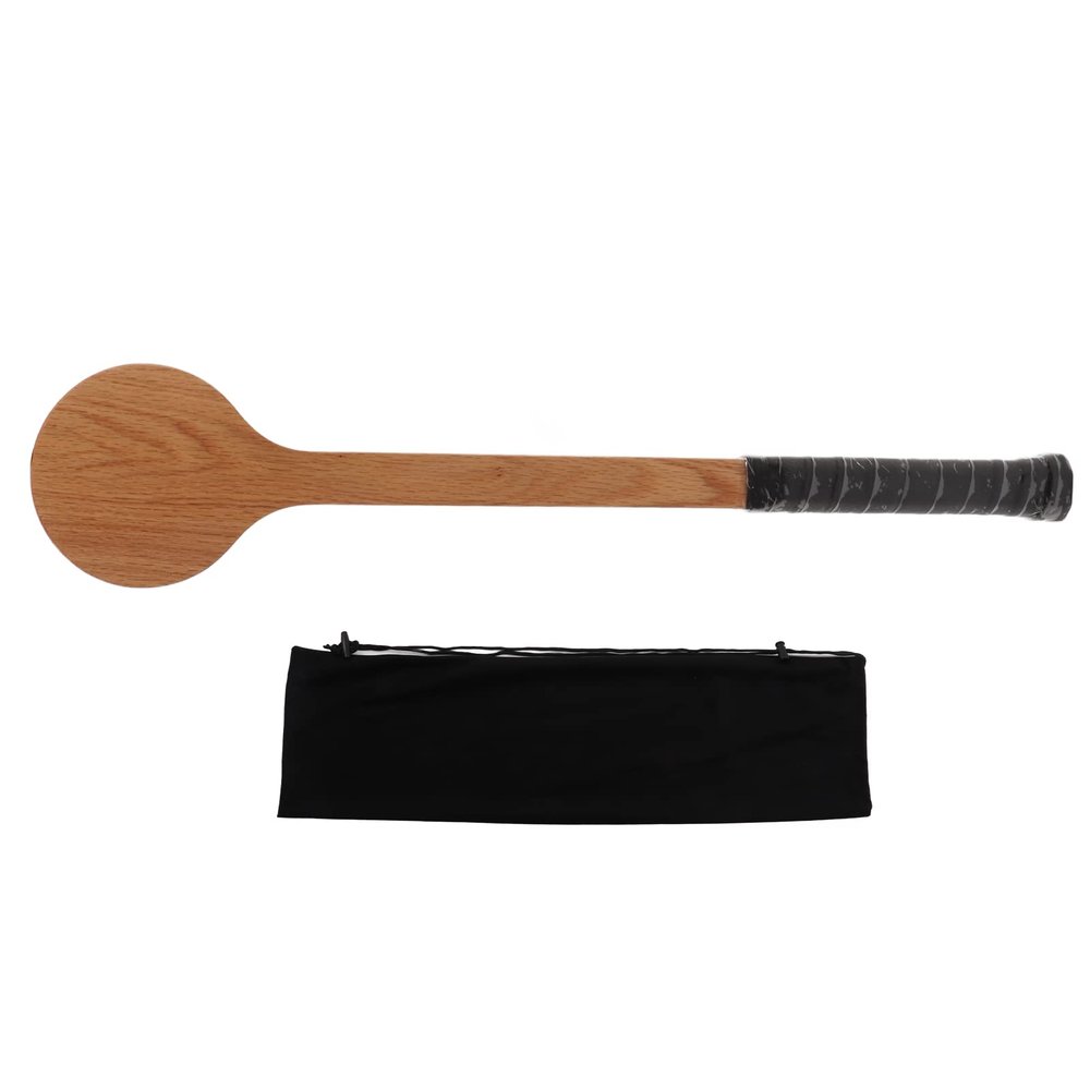 UPQRSG Wooden Tennis Spoon, Sticking Practice Tennis Racket Accurately Tennis Sweet Pointer with Storage Bag, Swing Practice Training Aid for Sports[60cm]