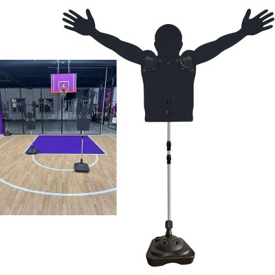 LXLZYXSF Adjustable Basketball Shooting Training Dummy Defender, Hands Up Defence Mannequin Dribbling Practice Equipment, Water Injection Base (Color : L-Adults)