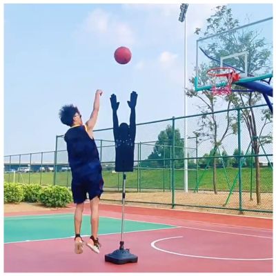 LXLZYXSF Dummy Defender Basketball Shooting Dribbling Training Model - Adjustable Height & Arms, Backyard Garage Field, Sports Equipment (Color : L-Adults)
