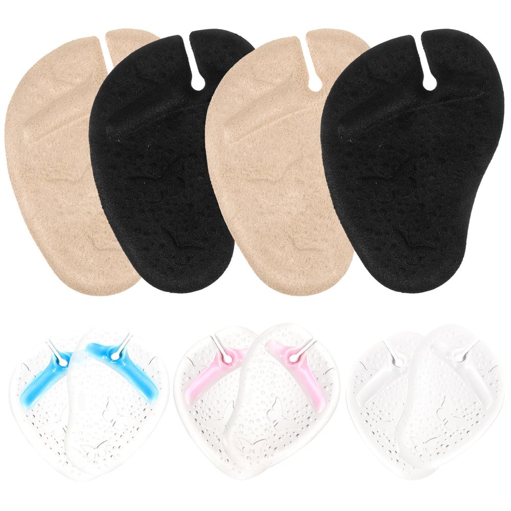 5 Pairs Forefoot Pads for Toe-Post Slippers and Casual Shoes