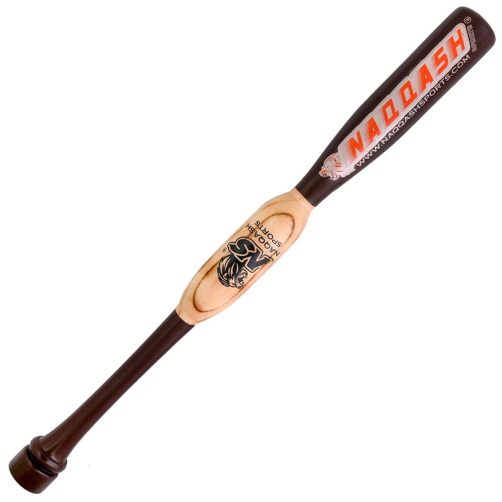 28"/ 32 oz Brown Heavy Weight Two Handed Baseball & Softball bat with Solid Pro Maple Wood for to Improve Strength, bat Speed, Overall Swing Trainer and Adult in Barrel Size 2.25 with Flame Work