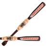 28"/ 32 oz Brown Heavy Weight Two Handed Baseball & Softball bat with Solid Pro Maple Wood for to Improve Strength, bat Speed, Overall Swing Trainer and Adult in Barrel Size 2.25 with Flame Work view 2
