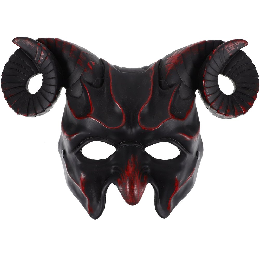 ABOOFAN Halloween Decorations Halloween Horned Mask Masquerade Party Ox Horn Mask Halloween Cosplay Mask Party Supplies Halloween Decor
