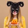 ABOOFAN Halloween Decorations Halloween Horned Mask Masquerade Party Ox Horn Mask Halloween Cosplay Mask Party Supplies Halloween Decor view 3