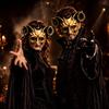 ABOOFAN Golden Horn Mask Halloween Masquerade Party Supply Ox Horn Mask view 3