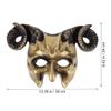 ABOOFAN Golden Horn Mask Halloween Masquerade Party Supply Ox Horn Mask view 4