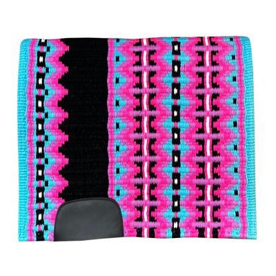 Western Horse Saddle Pad Blanket Show Ranch Pad Custom Handmade New Zealand Wool Oversized 34" x 42" | 34" x 40" | 34" x 38" ME-WSP-091 (34" x 38")