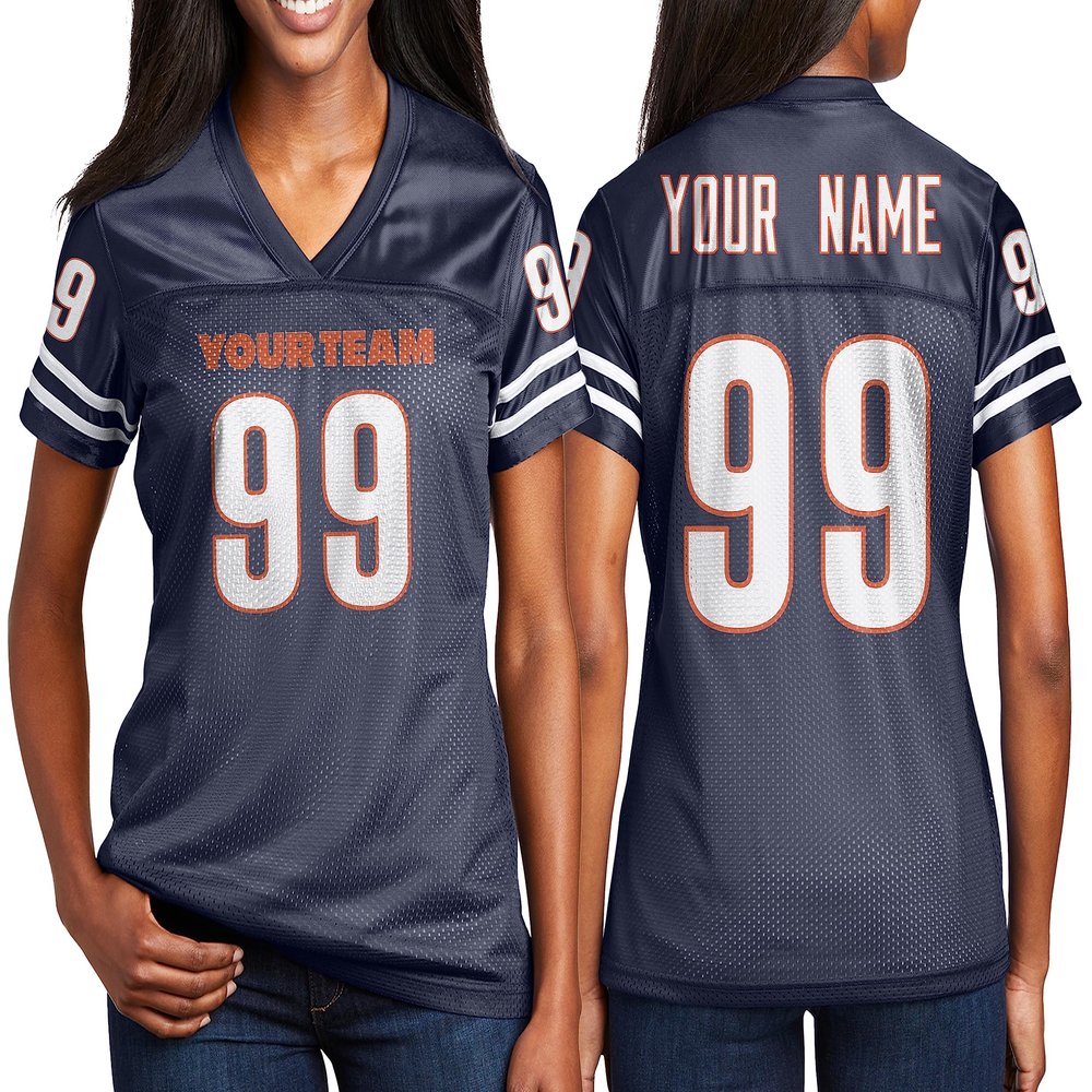 Custom Football Jersey Personalized Team Name & Number Custom Woman Replica Jerseys Design 27