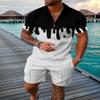 Xingfenly Summer Short Sleeved Shirt Beach Shorts Sets Tracksuit Men' Oversized Printed Outfit Casual Sports Suit s16 S view 4