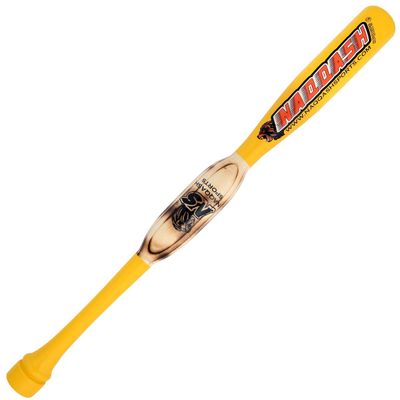 29" / 32 oz Yellow Heavy Weight Two Handed Baseball & Softball bat with Solid Pro Maple Wood for to Improve Strength, bat Speed, Overall Swing Trainer and Adult in Barrel Size 2.25 with Flame Work