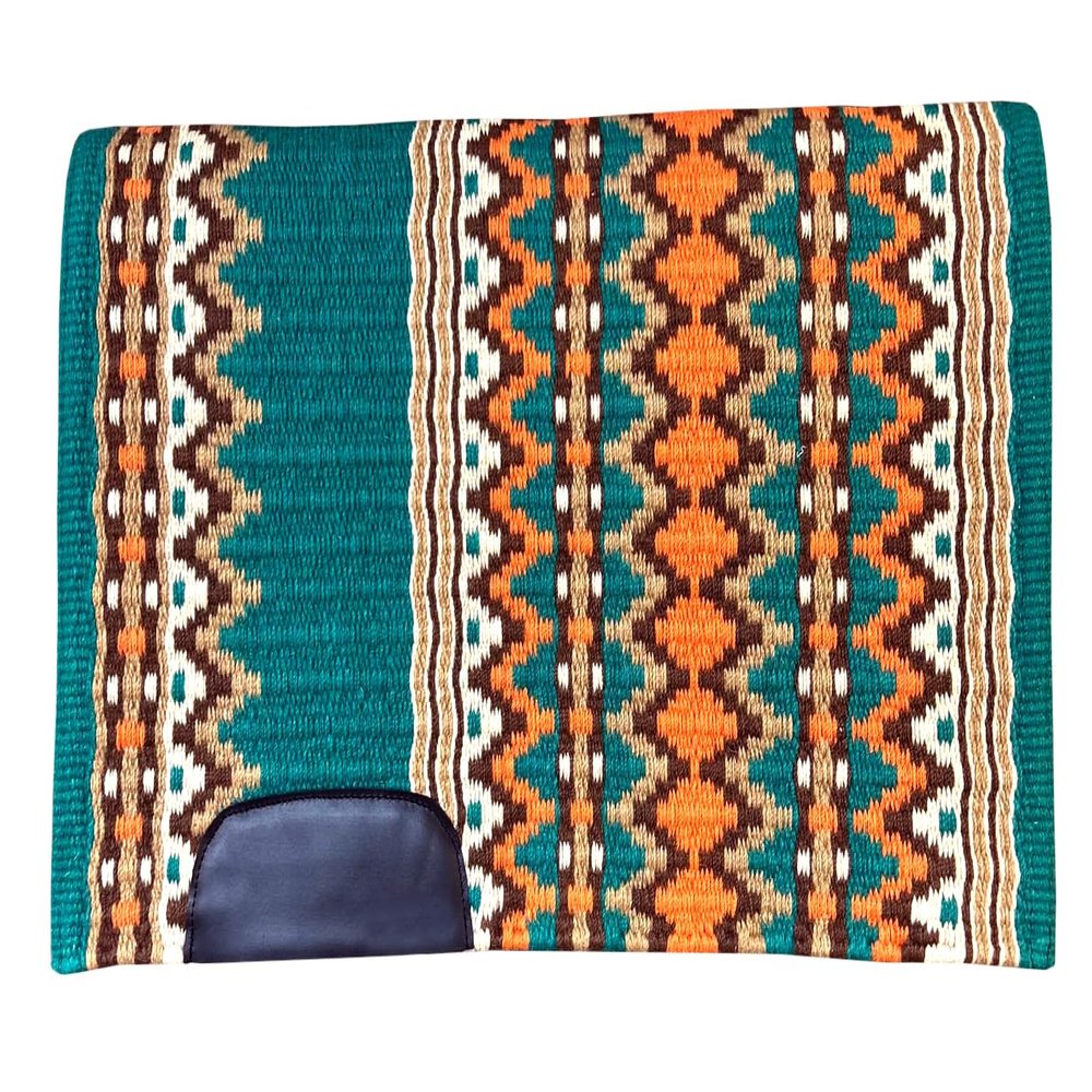 Western Horse Saddle Pad Blanket Show Ranch Pad Custom Handmade New Zealand Wool Oversized 34" x 42" | 34" x 40" | 34" x 38" ME-WSP-088 (34" x 42")