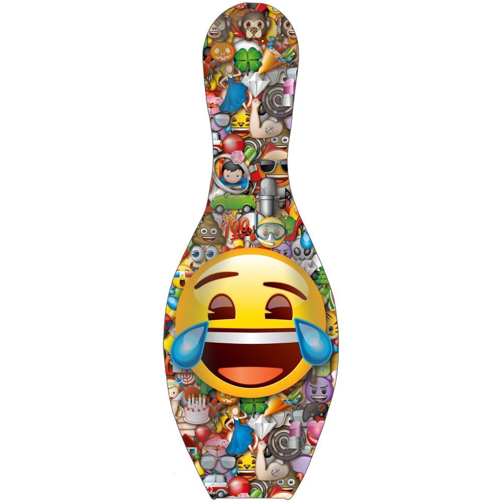 Emoji Official Size and Weight Bowling Pin (Laugh & Cry)