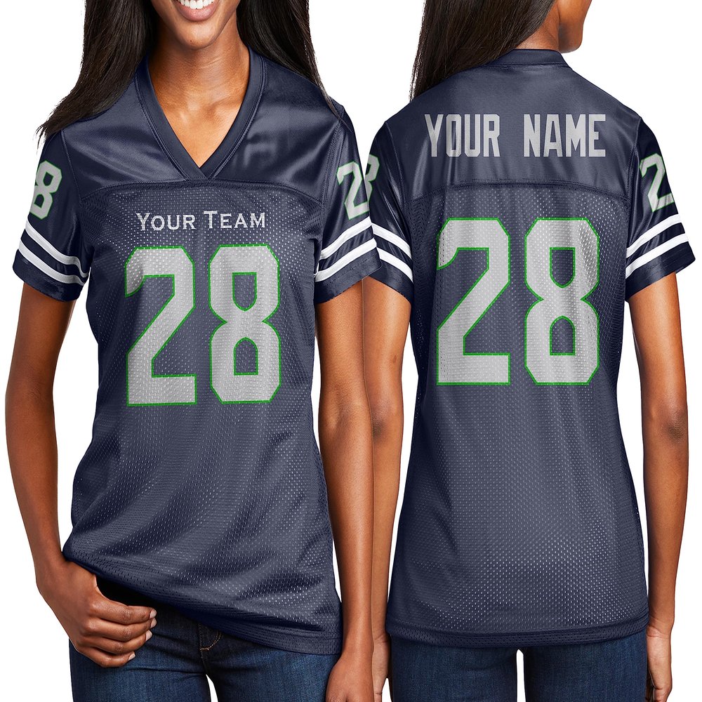Custom Football Jersey Personalized Team Name & Number Custom Woman Replica Jerseys Design 28