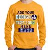 Custom T-Shirt for Men Women Add Your Text Image Design Front & Back Personalized Long Sleeve Shirt Gold view 1