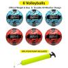 Xcello Sports Volleyball 6 Pack with Pump ASST-4 (Red/Blue Lightning) view 2