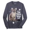 Custom T-Shirt for Women Men Add Your Text Image Design Front & Back Personalized Long Sleeve Shirt Heather Navy view 3