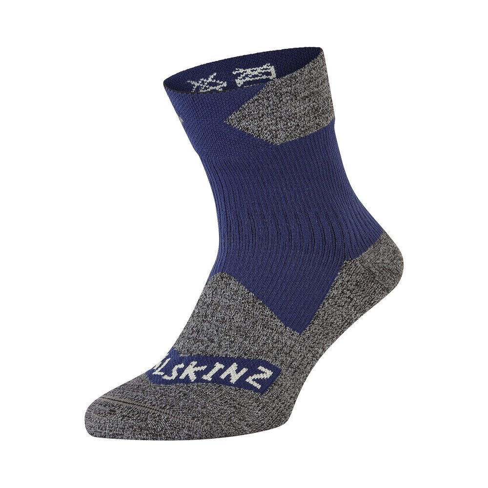 SEALSKINZ Bircham Waterproof All Weather Ankle Length Sock, Blue, S