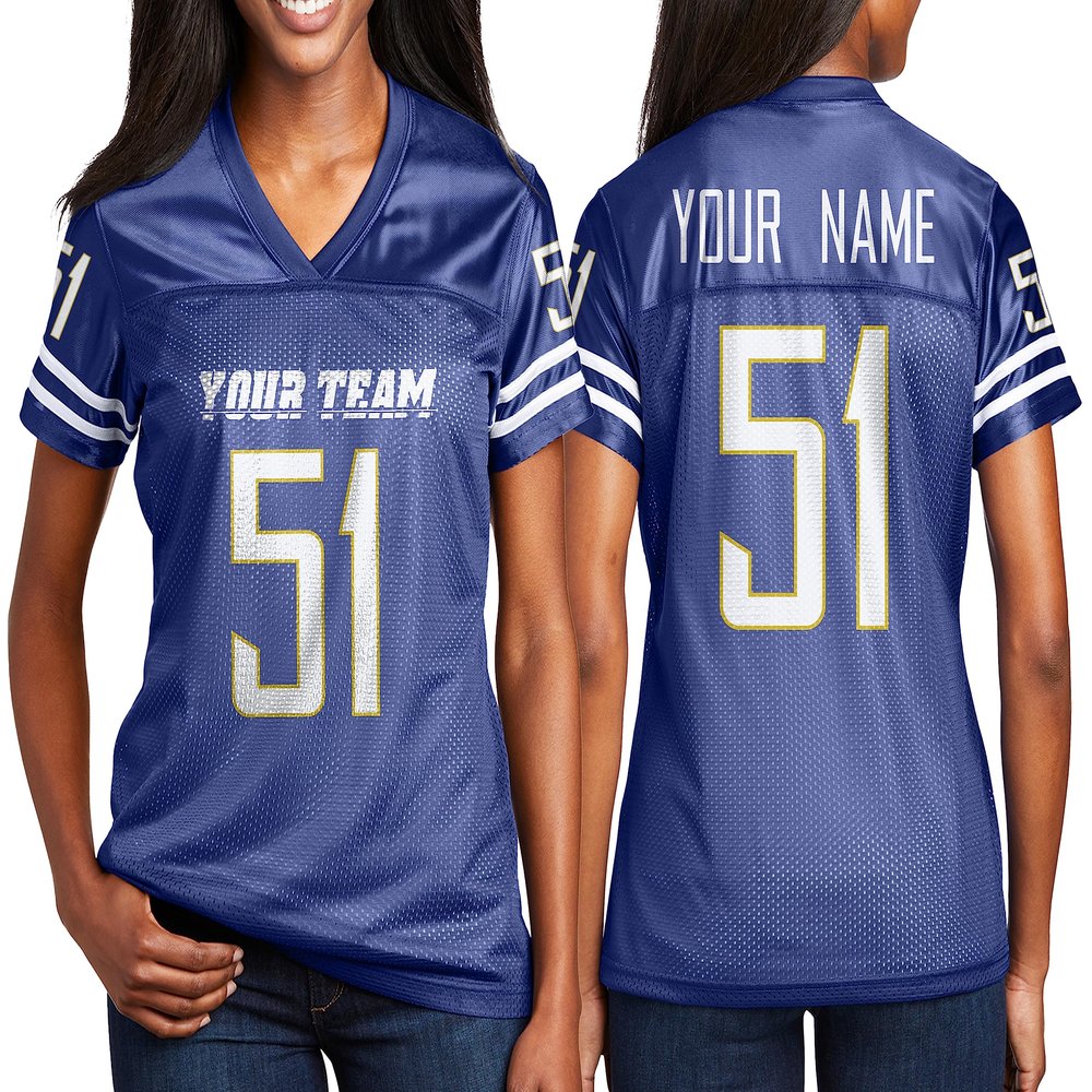 Custom Football Jersey Personalized Team Name & Number Custom Woman Replica Jerseys Design 14