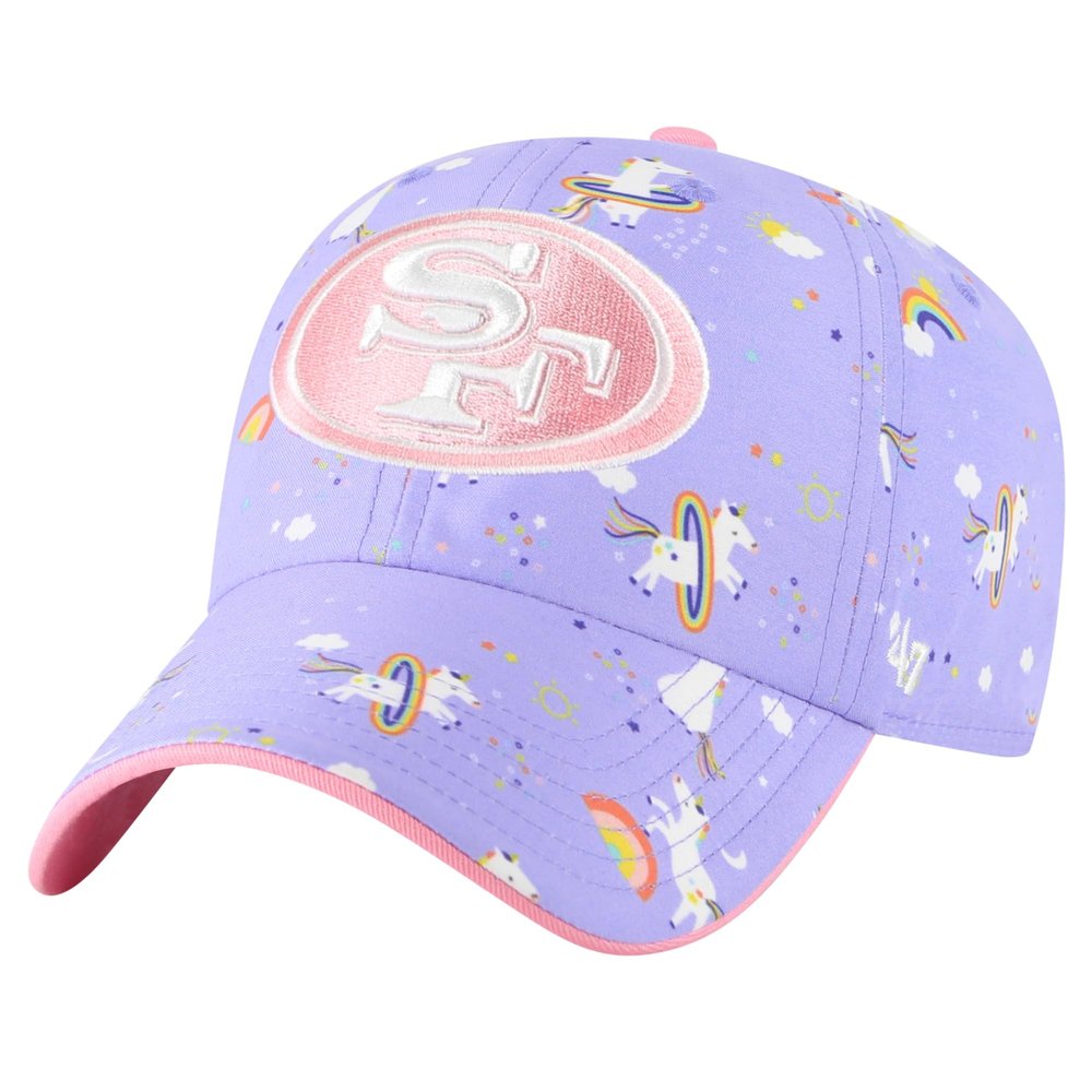 47 Girls Preschool Purple San Francisco 49ers Unicorn Clean Up Adjustable Hat