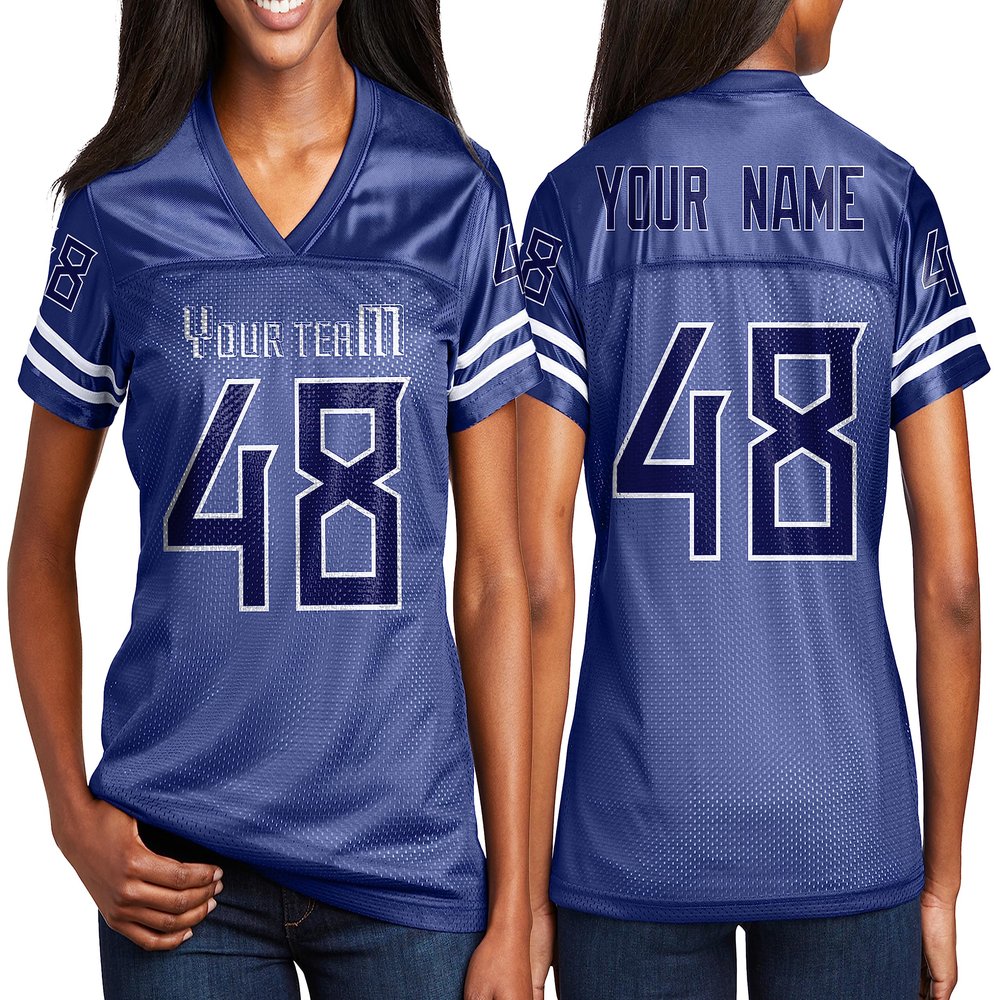 Custom Football Jersey Personalized Team Name & Number Custom Woman Replica Jerseys Design 12