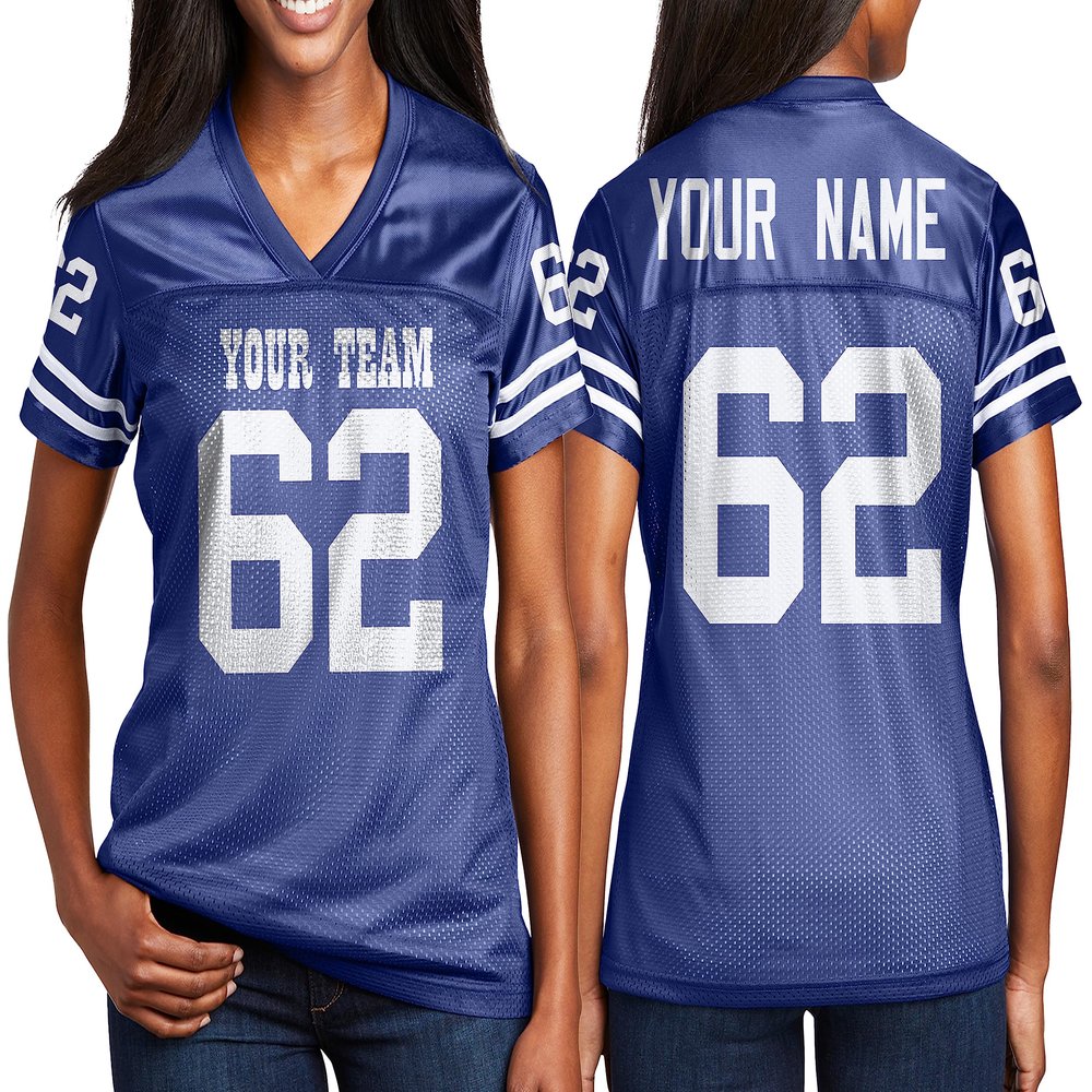 Custom Football Jersey Personalized Team Name & Number Custom Woman Replica Jerseys Design 17