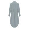 IEPOFG Casual Sexy Dresses for Women Button Down V Neck Lapel Shirt Bodycon Fashion Ruffle Hem Outdoor Business Work Dresses Gray view 4