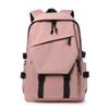15-inch Nylon Waterproof Backpack Trendy Travel Bag High Capacity with Side Pockets Daily Bag for Men Women (Pink) view 1