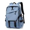 15-inch Nylon Waterproof Backpack Trendy Travel Bag High Capacity with Side Pockets Daily Bag for Men Women (Blue) view 1