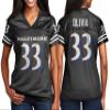 Custom Football Jersey Personalized Team Name & Number Custom Woman Replica Jerseys Design 09 view 2