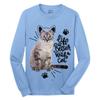 Custom T-Shirt for Men Women Add Your Text Image Design Front & Back Personalized Long Sleeve Shirt Light Blue view 3