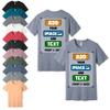 Custom T-Shirts, Heather Navy, Large - Personalized Front and Back Printed Unisex Tee Shirts - Customized Design Your Own T-Shirt for Men, Women with Text, Photo or Logo view 1