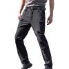 2023 Special Deals Mens Pants Expandable Waist Multi Pockets Solid Cotton Cargo Pant Regular Big and Tall Straight Outdoor Sweatpant Mens Cargo Pants Black 5X view 1