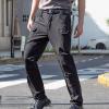 2023 Special Deals Mens Pants Expandable Waist Multi Pockets Solid Cotton Cargo Pant Regular Big and Tall Straight Outdoor Sweatpant Mens Cargo Pants Black 5X view 2