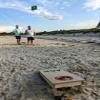 CornholeAce ACE Red Zone Tailgate Size Cornhole Boards - Regulation 6 inch Hole - Measures 32 inches by 16 inches - Perfect for Travel, Vacations, Beaches, Tailgating, Picnics or Camping view 4
