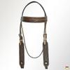 HILASON Western Horse Headstal Basketweave American Leather Dark Brown | Headstall for Horses |Headstall Show view 2