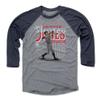 500 LEVEL Chipper Jones 3/4 Sleeve T-Shirt (Baseball Tee, XXX-Large, Navy/Heather Gray) - Chipper Jones Atlanta Name WHT view 1