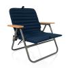 Picnic TIME Descanso Padded Beach Chair, Low Camping Chair with Removable Washable Cover, Backpack Beach Chair, (Navy Blue) view 1