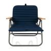 Picnic TIME Descanso Padded Beach Chair, Low Camping Chair with Removable Washable Cover, Backpack Beach Chair, (Navy Blue) view 4
