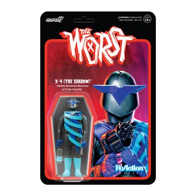 Super7 The Worst X-4 (Infared) - 3.75" The Worst Action Figure with Accessory Collectibles and Retro Toys