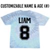 Personalized Birthday Boy Tie Dye T-Shirt - Customizable Name and Age on Back - Toddler, Youth, and Adult Sizes Tie-Dye Tee Shirt, Lagoon or Blue Jerry (Adult 2XL, Blue Jerry) view 3