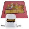 PICNIC TIME Scooby Doo Impresa Picnic Blanket, Extra Large Lightweight Fleece Beach and Outdoor Blanket with Drawstring Backpack and Easy Fold Design (Black and White) view 1