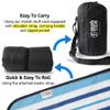 BRAWNTIDE Large Outdoor Waterproof Blanket - Thick Fleece, Warm, Windproof, Sandproof, Ideal for Camping, Picnics, Stadiums, Parks, Beaches, Includes Stuff Sack, Shoulder Strap (Azure Blue) view 4