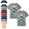 Custom T-Shirts, Heather Grey, 2X-Large - Personalized Front and Back Printed Unisex Tee Shirts - Customized Design Your Own T-Shirt for Men, Women with Text, Photo or Logo view 1