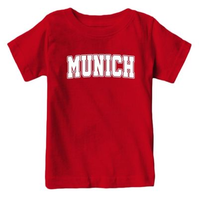 Munich - World Soccer Retro Club Kid's Fan T-Shirt (Red Shirt, 2T)