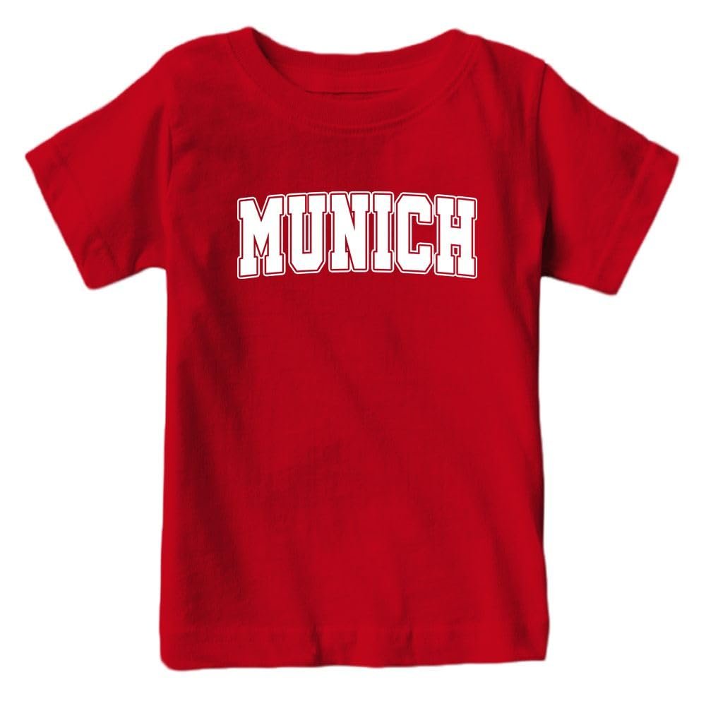 Munich - World Soccer Retro Club Kid's Fan T-Shirt (Red Shirt, 2T)