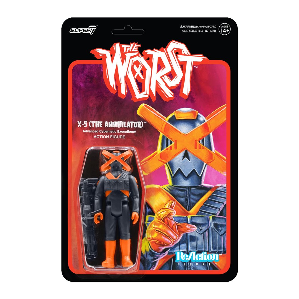 Super7 The Worst X-5 (The Annihilator) - 3.75" The Worst Action Figure with Accessory Collectibles and Retro Toys