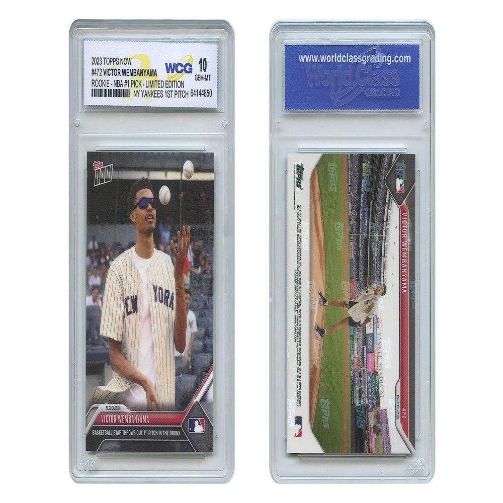2023 Topps Now Victor Wembanya Rookie Card #472-1st Pitch #1 Draft Pick - Graded GEM Mint 10