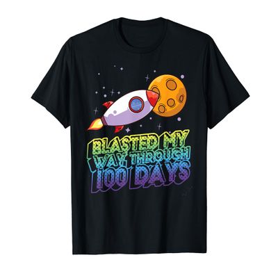 I Blasted My Way Through 100 Days 100th Day Of School Kids T-Shirt