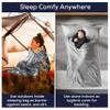 CAMPCONE Silky Sleeping Bag Liner Cold/Warm WeatherXL Travel Sheets for Hotel 85"52" Lightweight Sleep Sack with Zipper & Pillow Pocket-100% Polyester Adult Sleep Sack - Hotel Sleeping Bag. (Grey) view 2